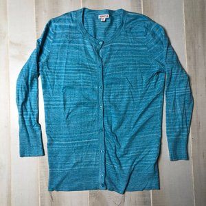 Blue Button Down Carigan by Merona Size Medium